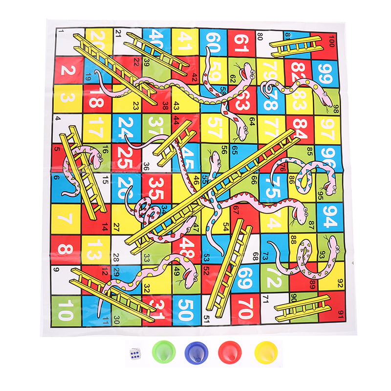 Snakes and Ladders Traditional Children Board Game Kids Travel Funny Toy Jian 