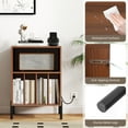 thumbnail image 6 of Gymax Record Player Stand w/Charging Station 5 Storage Compartments Anti-toppling Kits, 6 of 10