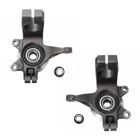 TRQ 2pc Complete Wheel Bearing & Steering Knuckle Assembly Set for 06-11 Focus BHA34218 Fits select: 2006-2011 FORD FOCUS
