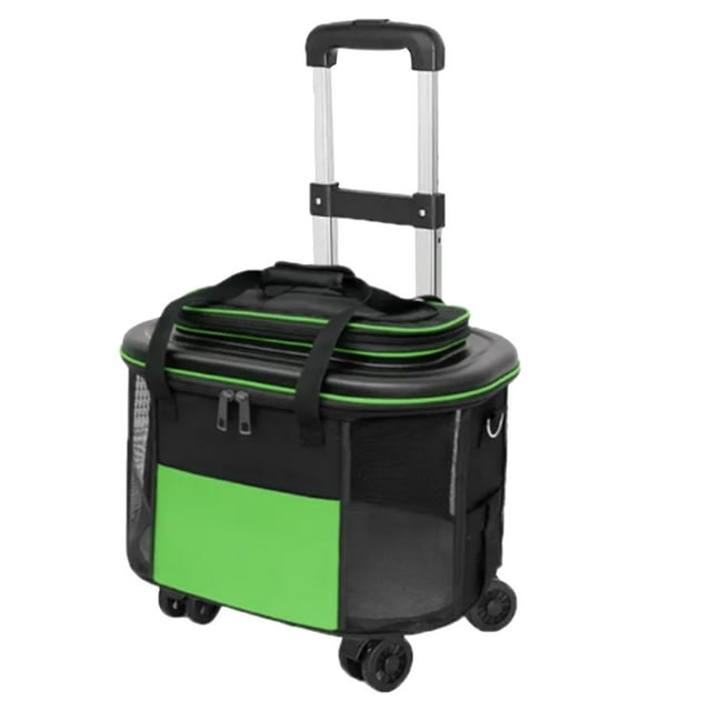 <p>Cat Rolling Carrier, Anti Detachment Hook Pet Trolley Case Thick Handle Ine Hardware With Wheels For Going Out</p>