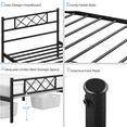 thumbnail image 4 of Yaheetech Metal Platform Bed Frame with Headboard and Footboard, Twin XL, Black, 4 of 8