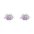 thumbnail image 3 of Inteprter Cristal Flor de loto Pisapapeles Cristales Flores Colección decorativa Adornos Recuerdos de boda Fiesta Púrpura Púrpura 2Conjunto, 3 of 6