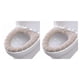 thumbnail image 2 of Bewildely 1 unidad de calentador y grueso para baño, cubierta de asiento de inodoro de tela lavable y estirable, almohadillas para Closestool, beige 2piezas Bewildely CBP054619, 2 of 6