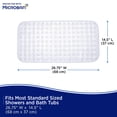 thumbnail image 2 of Kenney Microban Protected Bubble Bath Mat, 26.75" L x 14.5" W, Frosted, 2 of 7
