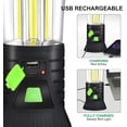 thumbnail image 5 of Rechargeable camping lantern, 2000lm led camping lights with 3 light modes, cob lightweight camp lamp phone charger portable waterproof lantern flashlight for power outages, emergency, hiking, 5 of 7