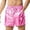 Red, variant on Zylarhe Mens Shorts Athletic Men Casual Metallic Shiny Short Pants With Pockets Blue M