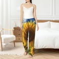 thumbnail image 2 of Haiem Sky Golden Sunflower Field Women's Pajama Pants Ultra Lightweight Pjs Bottoms Sleepwear Bottom Pants With Pocket Drawstring-X-Large, 2 of 7