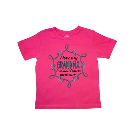 

Inktastic I Love My Grandma Ovarian Cancer Awareness Gift Toddler Boy or Toddler Girl T-Shirt
