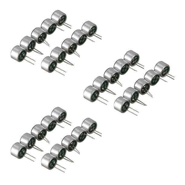 30 PCS 9,7mm x 7mm 2 Pin MIC Capsula Electret Condensador Minifono