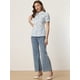 thumbnail image 2 of Camisa de Algodón con Volantes y Cuello Vuelto Allegra K Mujer Azul S, 2 of 5