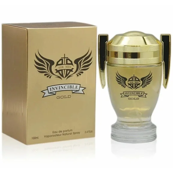 Invincible Gold Eau de Parfum Spray for Men, 3.4 fl oz / 100 ml
