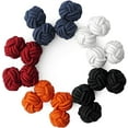 thumbnail image 1 of Silk Knot Fabric Cufflinks 5 Pairs Set for Mens/Womens Shirt Gift, 1 of 7