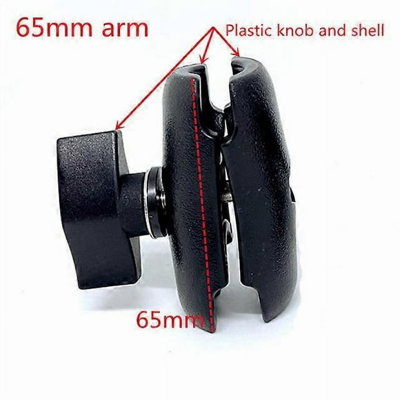 QX 65mm or 95mm 1 inch Ball Mount Double Socket Arm for Gopro Motorcycle Handlebar Mount Holder Extension Arm for Cams