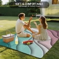 thumbnail image 6 of 6' x 9' Outdoor Rug, Green Ombre Outdoor Washable Rug Large Floor Carpet, Modern Geometric Abstract Dark Red Cream Non Shedding Area Rug for Outside Patio RV Porch Deck Balcony Camping Living Room, 6 of 9