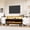 White, variant on JassmiPkwy 94.5" Farmhouse Fireplace TV Stand for TVs Up to 100", with 60" Electric Fireplace, LED Lights, Barn Door, Brown