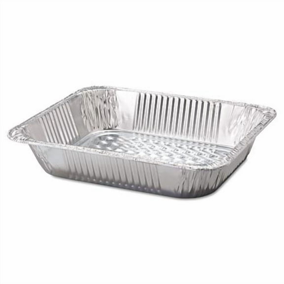 Aluminum Steam Table Pans, Half-Size Deep, 2.56" Deep, 10.38 x 12.75, 100/Carton | Bundle of 2