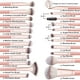 thumbnail image 2 of Brochas de maquillaje MAANGE de fibra sintética, 20 unidades, con caja de regalo, color rosa, 2 of 9