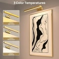 thumbnail image 5 of 2PCS 16in Battery Operated Picture Light, Wireless & Dimmable with Remote Control, Ideal for Art & Gallery, Gold Finish., 5 of 8