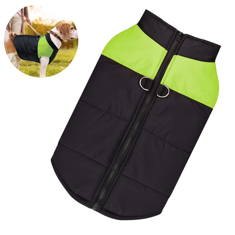 Dropship Dog Coats Small Waterproof,Warm Outfit Clothes Dog Jackets Small, Adjustable Drawstring Warm And Cozy Dog Sport Vest-(Green Size L) to Sell  Online at a Lower Price