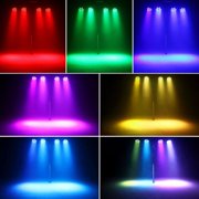 Stage Lights,2Pack 36LED RGB LED Par Lights, 7 Channel DJ Party Lights with Remote & DMX Controller Sound Activated Uplights for Events Birthday Bar Dance Decoration