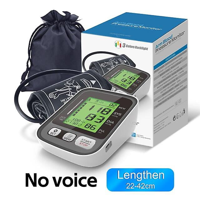 Monitores de presión arterial con pantalla Lcd de 3 colores, esfigmomanómetros de salud para el hogar, función de voz, tonómetro, tensiómetro de manguito Digital Feliz Sencillez