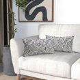 thumbnail image 6 of Navy Blue Floral Pillow Covers 12x20 Set of 2 Botanical Print Vintage Spring Flower Plant Cream Rectangle Decorative Lumbar Throw Pillow Cases Outdoor Farmhouse Decor for Sofa Couch Bed, 6 of 7
