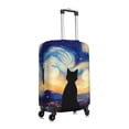 thumbnail image 6 of Cauagu Cat Under Starry Skies Print Travel Luggage Cover,Travel Dust-proof Suitcase Cover Softside Suitcase Protector for 18-32inch,Not Included Suitcase, 6 of 8