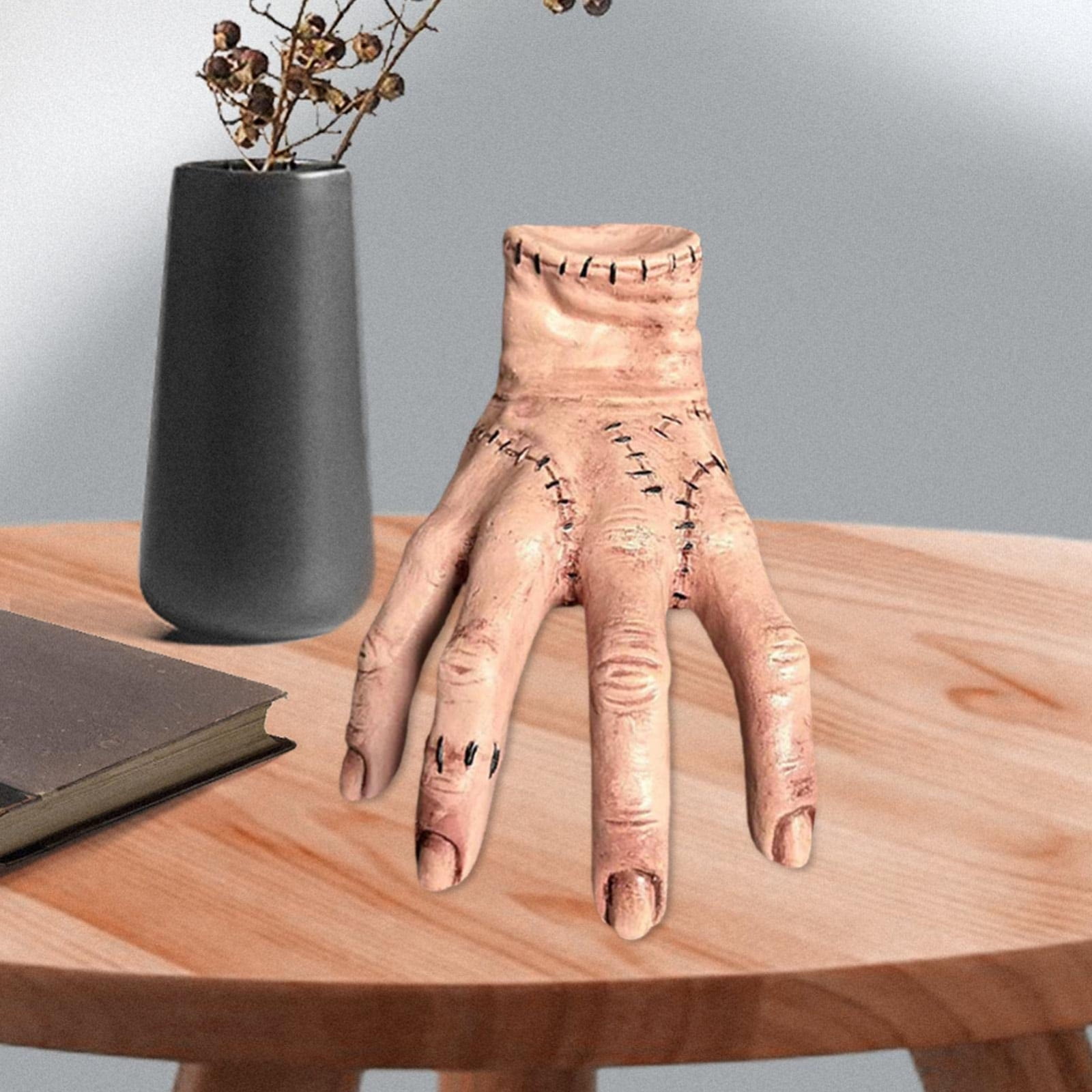 Wednesday Addams Family Thing Hand,Realistic Scarred Latex Palm Horror Prop  Decoration,Adams Family Cosplay Hand,Suitable As A Gift for A Friend,Funny
