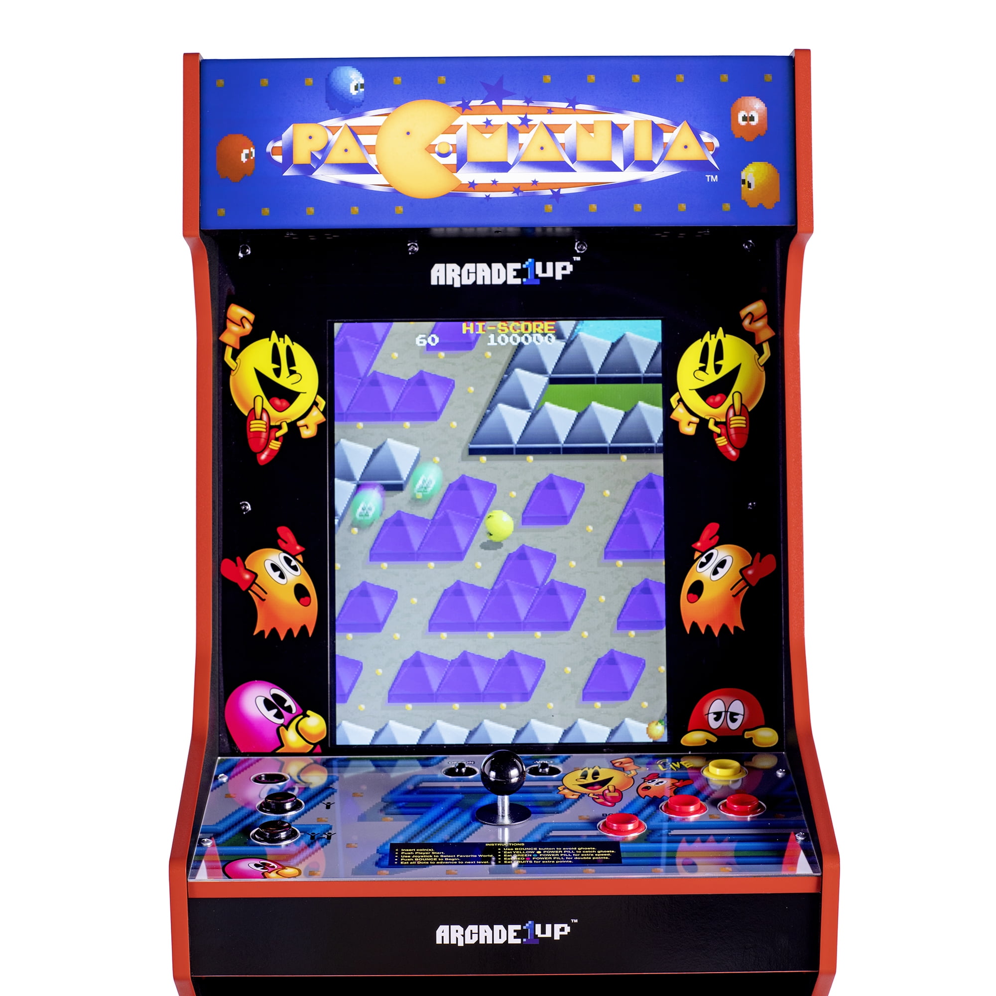 Arcade1Up, Bandai Namco 14-IN-1 Legacy Arcade Game PAC-MANIA Edition with  Licensed Riser 