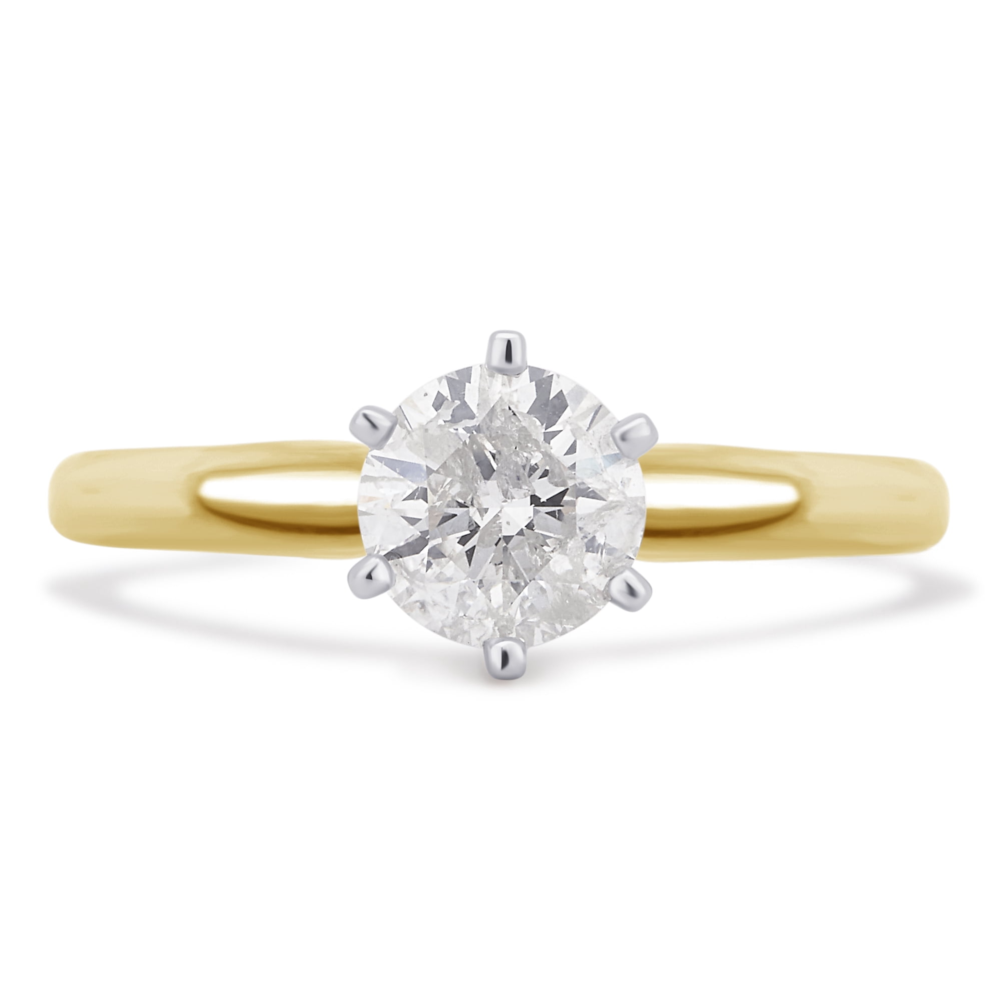 3/4 Carat T.W. Round Diamond 14K Yellow Gold Solitaire Engagement Ring
