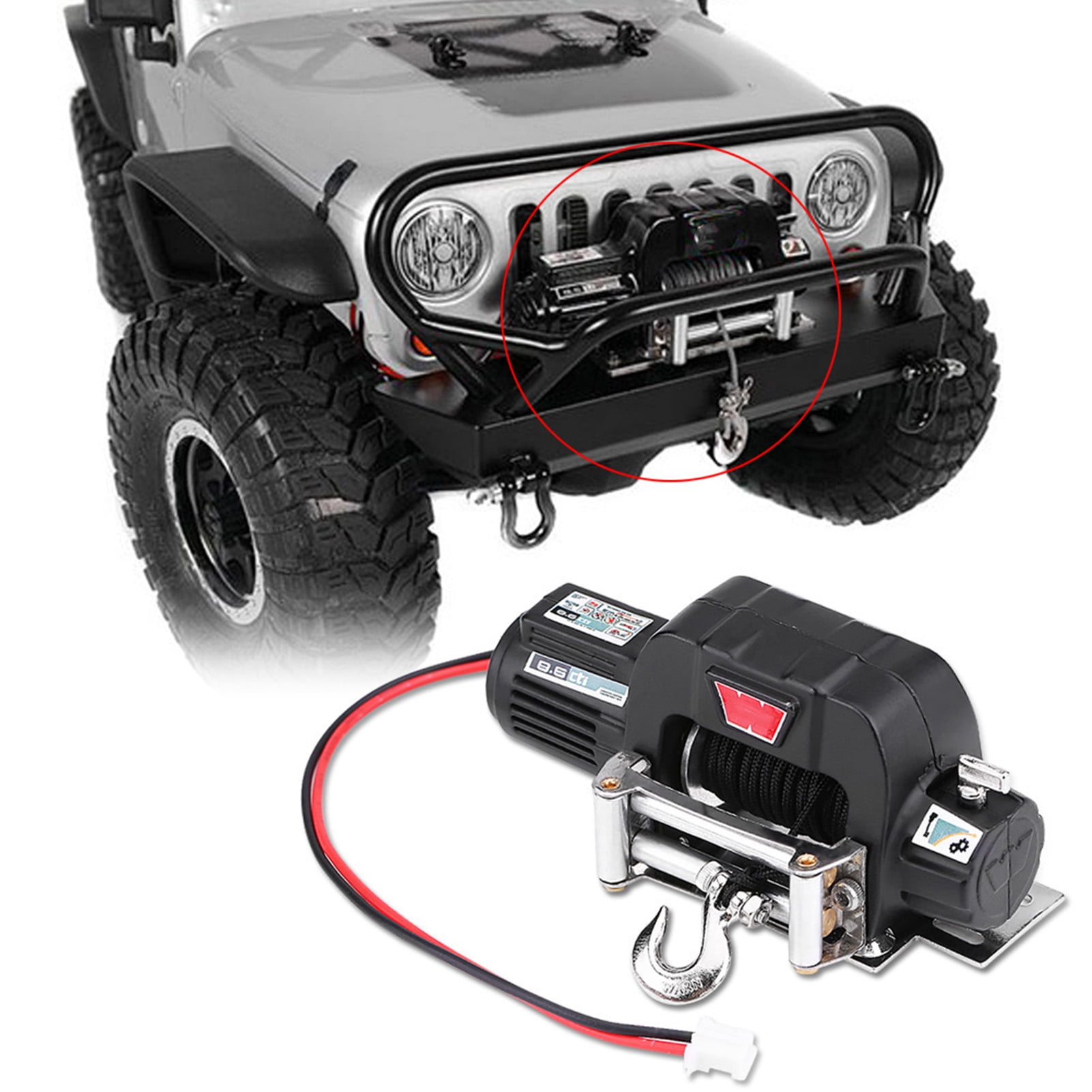 Treuil électrique Métal Pour Voiture RC 1/10 – Compatible SCX10, TRX4, D90… - 3