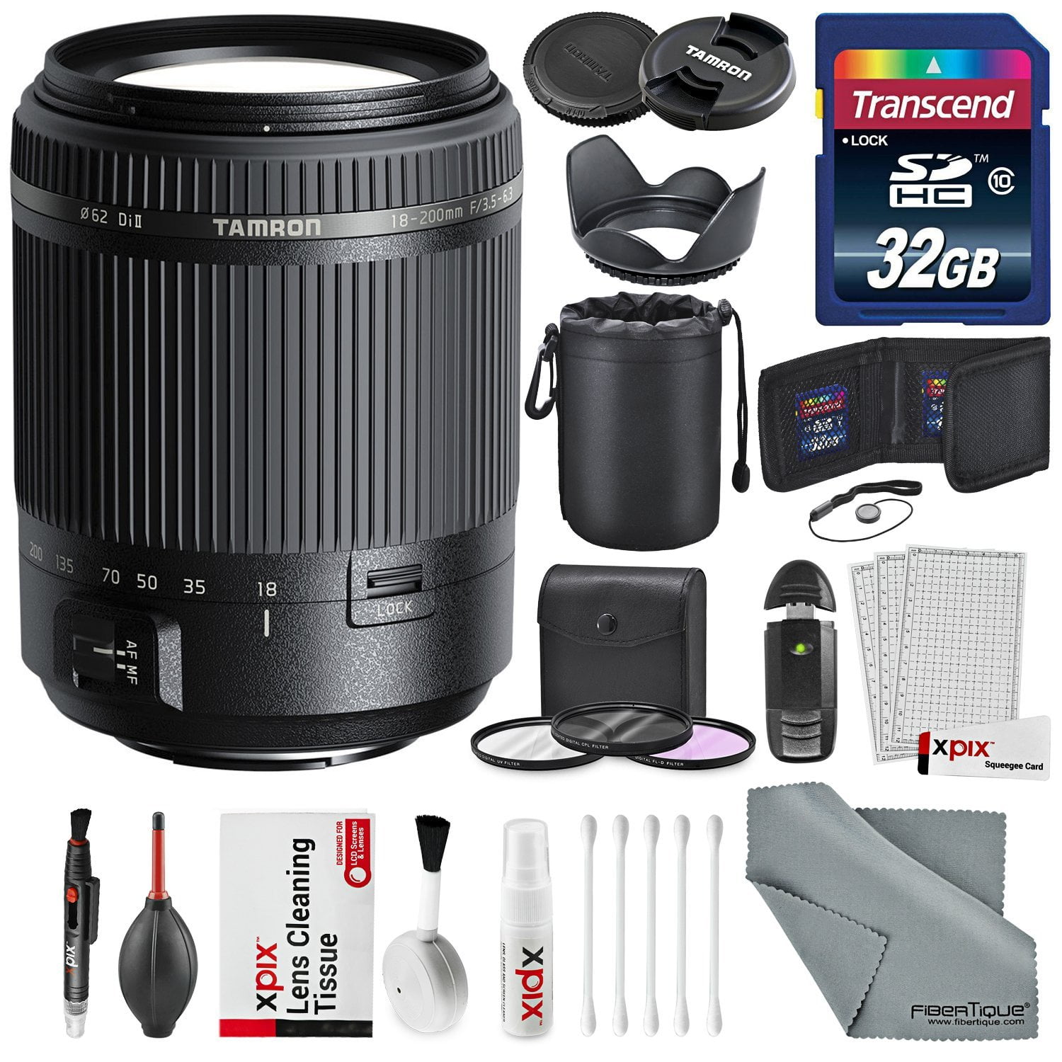 Tamron 18-200mm f/3.5-6.3 Di III VC Lens for for Sony E Deluxe