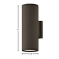 thumbnail image 5 of Hinkley Lighting - LED Wall Mount - Outdoor - Silo - 13W 2 LED Small Outdoor, 5 of 15