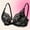 Black, variant on Fatuov Womens Wireless Everyday Bra Push Up Lace Breathable Bra for Workout Printed Underwear M