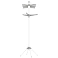 thumbnail image 1 of SONGMICS 2-Tier Clothes Drying Rack, 72-Inch Folding Laundry Drying Rack with 3 Rotatable Arms for Hangers, 24 Clips, Stainless Steel, for 27 Pieces of Clothes, Gray and White, 1 of 6