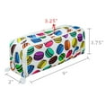 thumbnail image 2 of Wrapables Large Capacity Pencil Case, 3 Compartment Pencil Pouch for Stationery Pens, Macarons, 2 of 6