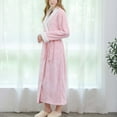 thumbnail image 6 of Diufon Plush Robes For Women and Men, Soft Warm Winter Fleece Bathrobe for Women, Long Comfy Full Length Unisex Robe Sleepwear, 6 of 7