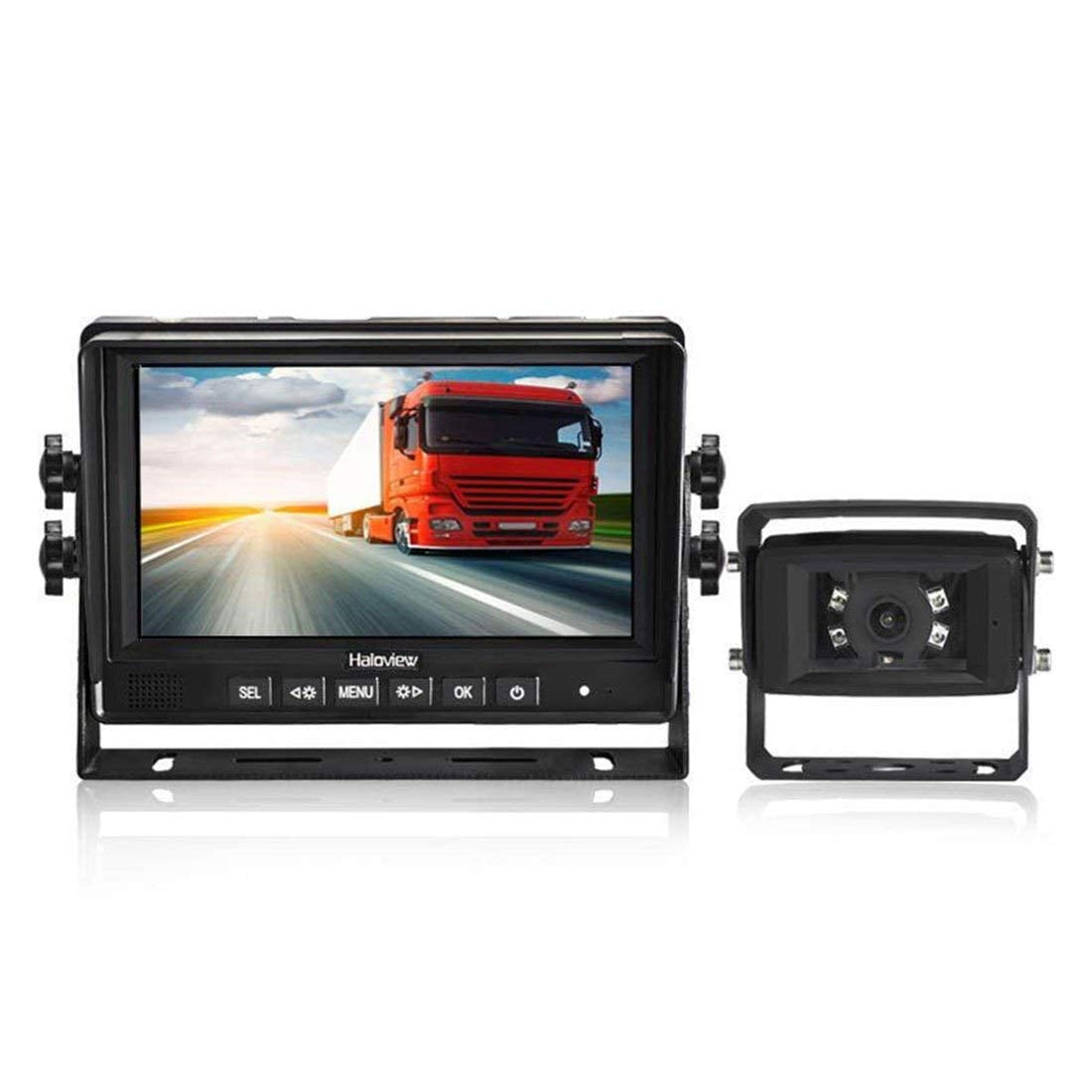 Haloview MC7611 1080P High Definition 7 Digital Wired Backup Camera System for Truck//Trailer//Bus//RV//Pickups//Camper//Van//Farm Mach MC7611