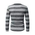 thumbnail image 6 of Hueook Mens Sweater Man Fashiom Solid Color Intensification Warm Round Neck Shirt Sweater Blouse Gray XL, 6 of 7