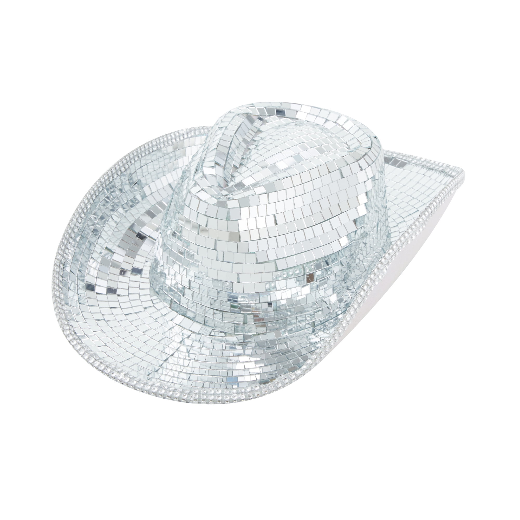 Disco Ball Cowboy Hat Sequin Mirror Ball Cowgirl Hat Masquerade Party