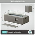 thumbnail image 3 of 42" Propane Fire Pit Table Set with Tank Holder, CSA Certifed 50,000 BTU Outdoor Firepit Table, Wind Guard & Glass Stones, 3 of 8