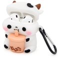 thumbnail image 3 of Funda para Airpods Mouzor Cute Boba Tea Cow 3D con dibujos animados, 3 of 7