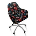 thumbnail image 2 of FOR U DESIGNS Butterfly Maple Leaf Pattern Dining Chair Cover Elastic Swivel Armchair Accent Protector Mid-Back Office Desk Chairs Slipcovers for Vanity Living Room Bedroom, 2 of 8