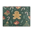 thumbnail image 5 of Yayeee Area Rugs for Living Room 5.2'x4' Non Slip Washable Bedroom Floor Carpet, Brown Christmas Gingerbread, 5 of 6