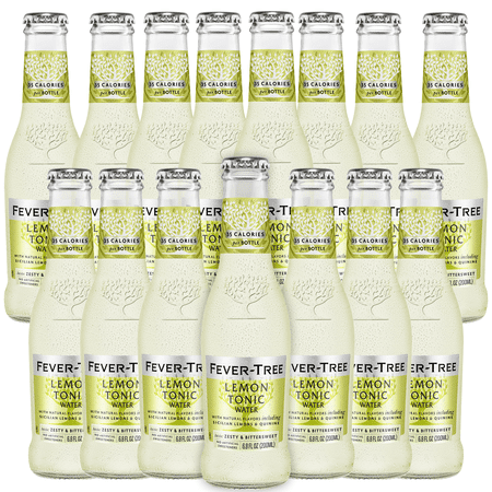 Fever Tree Lemon Tonic Water - Mixer & Soda - Refreshing Beverage for Cocktails & Mocktails 200ml Bottles