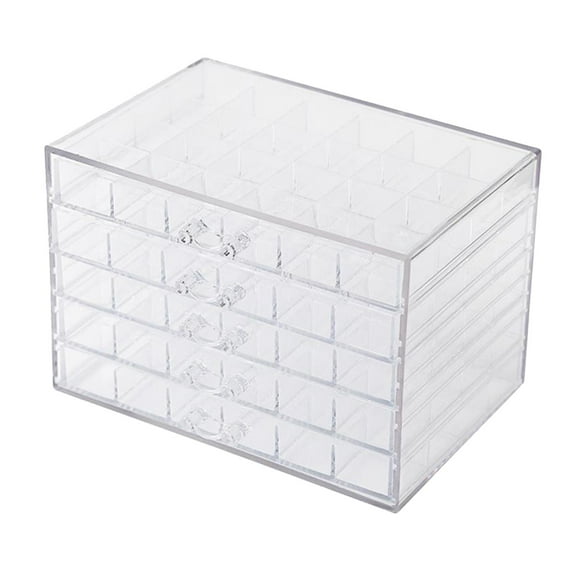 120 Grids Box Acrylic Organizer Embroidery Accessories Storage Containers for diy Craft, Nail Diamonds, Bead Storage