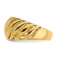 thumbnail image 3 of Solid 14k Yellow Gold Open Slash Dome Ring Band Size 7, 3 of 6