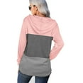 thumbnail image 6 of Fesfesfes Women Hooded Casual Patchwork Pullover Long Sleeve Hooded Drawstring Hoodies Blouse Tops Sweatshirt Clearance Under $10, 6 of 6