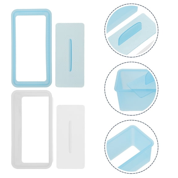 Omeite Sushi Making Mold Rice Ball Tool (2pcs) (Blue   White)