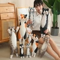 thumbnail image 4 of 1pcs 15.8in Plush Simulated Standing Cat Doll, Soft Throw Pillows Stuffed Premium Polyester Fiber Sofa Cushion Christmas Party Decor，Orange-Black, 4 of 4